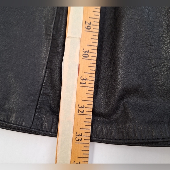 Vintage Wilsons Leather midi skirt lined mermaid dark feminine academia goth - Picture 10 of 11